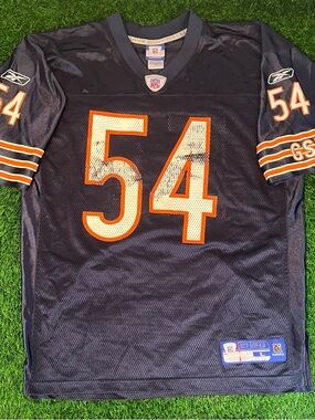 VTG Reebok NFL Equipment Chicago Bears Brian Urlacher #54 Jersey Mens Large Blue